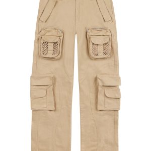 Trendt Vision Beige Net Cargo Pants 2.0