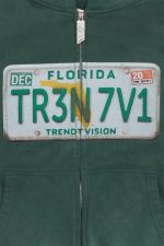 Trendt Vision License Plate Zip Hoodie Forest Green