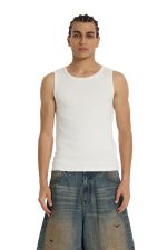 Ribbed Tank Top White