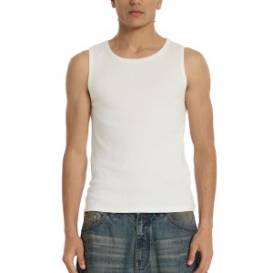 Ribbed Tank Top White