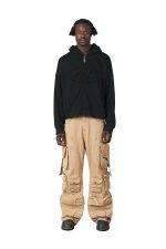 Black Patched Logo Zip Hoodie