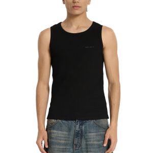 Trendt Vision Ribbed Tank Top Black