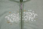Trendt Vision Green Zip Hoodie