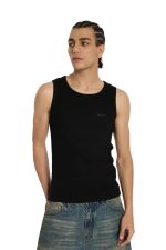 Trendt Vision Ribbed Tank Top Black